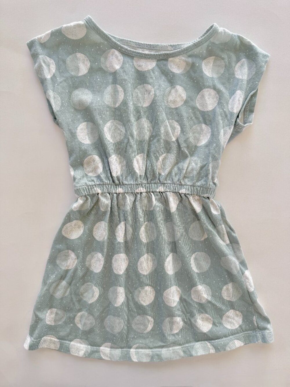 Winter Water Factory Girls Dress 3T EUC Moon Phases Print Cap Sleeve